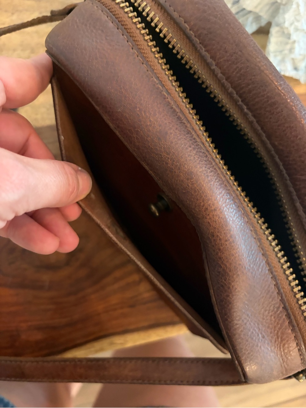Madewell Brown Leather Crossbody Camera Bag - Picture 4 of 11